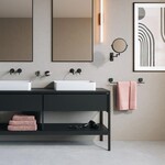 Geesa Topaz handdoekrek | Zwart | 45 cm Geesa Geesa Topaz handdoekrek | Zwart | 45 cm