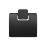 Geesa Topaz toiletrolhouder | Zwart | Met klep Geesa Geesa Topaz toiletrolhouder | Zwart | Met klep