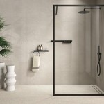 Geesa Leev planchet 40cm met glas zwart Geesa Geesa Leev planchet 40cm met glas zwart