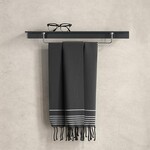 Geesa Leev planchet 60cm zwart met handdoekrek40cm chroom Geesa Geesa Leev planchet 60cm zwart met handdoekrek40cm chroom