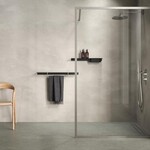 Geesa Leev planchet 80cm zwart met handdoekrek 40cm RVS geborsteld Geesa Geesa Leev planchet 80cm zwart met handdoekrek 40cm RVS geborsteld