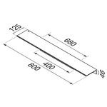 Geesa Leev planchet 80cm zwart met handdoekrek 40cm RVS geborsteld Geesa Geesa Leev planchet 80cm zwart met handdoekrek 40cm RVS geborsteld