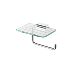 Geesa Geesa Aim closetrolhouder met glazen planchet chroom