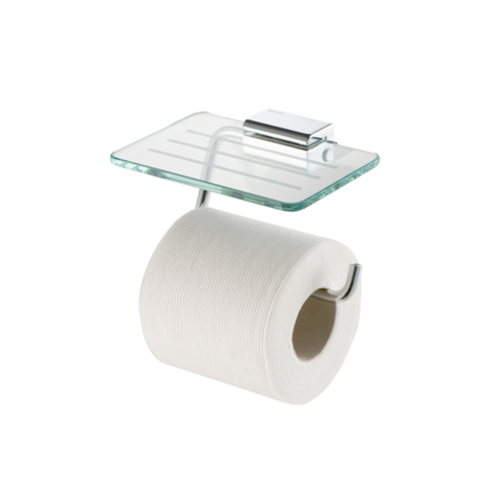 Geesa Geesa Aim closetrolhouder met glazen planchet chroom