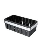 Geesa Frame douchekorf chroom | Zwarte inzet Geesa Geesa Frame douchekorf chroom | Zwarte inzet