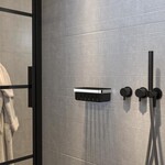 Geesa Frame douchekorf chroom | Zwarte inzet Geesa Geesa Frame douchekorf chroom | Zwarte inzet