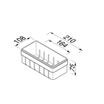 Geesa Frame douchekorf chroom | Zwarte inzet Geesa Geesa Frame douchekorf chroom | Zwarte inzet