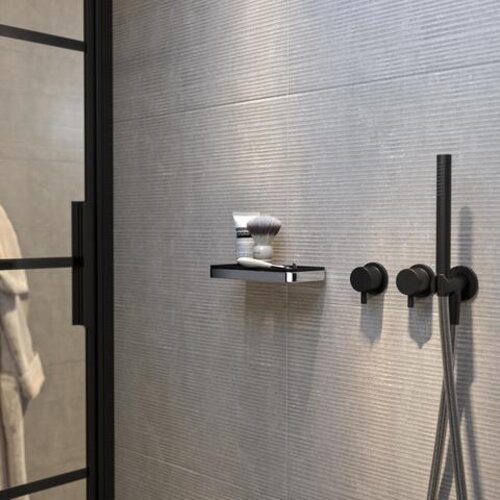 Geesa Frame planchet chroom | Zwarte inzet Geesa Geesa Frame planchet chroom | Zwarte inzet