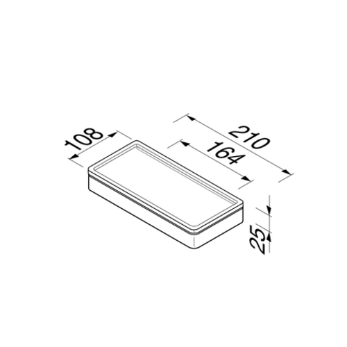 Geesa Frame universeel planchet chroom | Witte inzet Geesa Geesa Frame universeel planchet chroom | Witte inzet