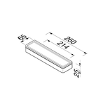 Geesa Frame planchet chroom | Zwarte inzet Geesa Geesa Frame planchet chroom | Zwarte inzet