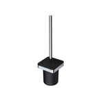 Geesa Frame toiletborstelhouder chroom | Zwarte inzet Geesa Geesa Frame toiletborstelhouder chroom | Zwarte inzet