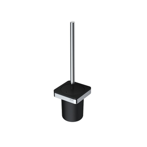 Geesa Geesa Frame toiletborstelhouder chroom | Zwarte inzet Geesa Frame toiletborstelhouder chroom | Zwarte inzet