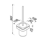 Geesa Frame toiletborstelhouder chroom | Zwarte inzet Geesa Geesa Frame toiletborstelhouder chroom | Zwarte inzet