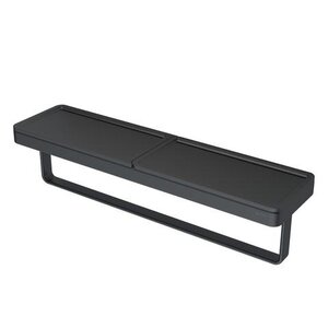 Geesa Geesa Frame handdoekhouder met planchet zwart Geesa Frame handdoekhouder met planchet zwart