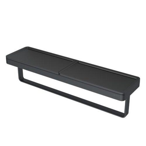 Geesa Frame handdoekhouder met planchet zwart Geesa Geesa Frame handdoekhouder met planchet zwart