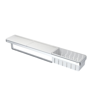 Geesa Geesa Frame korf met handdoekhouder chroom | Wit Geesa Frame korf met handdoekhouder chroom | Wit