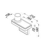 Geesa Frame closetrolhouder met zwart planchet led-lichthouder chroom Geesa Geesa Frame closetrolhouder met zwart planchet led-lichthouder chroom