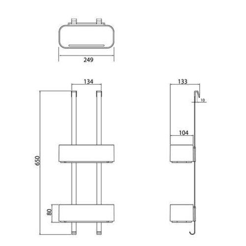 Geesa Frame doucherek hangend wit-chroom Geesa Geesa Frame doucherek hangend wit-chroom