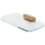 Geesa Shift planchet/zeephouder helder glas goud geborsteld Geesa Geesa Shift planchet/zeephouder helder glas goud geborsteld