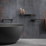 Geesa Shift badgreep 30cm brushed metal black Geesa Geesa Shift badgreep 30cm brushed metal black