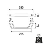 Geesa Shift badgreep 30cm brushed metal black Geesa Geesa Shift badgreep 30cm brushed metal black