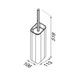 Geesa Shift closetborstelhouder met deksel rvs geborsteld Geesa Geesa Shift closetborstelhouder met deksel rvs geborsteld