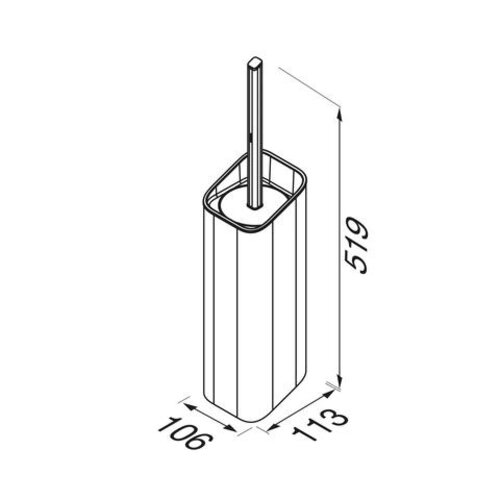Geesa Shift closetborstelgarnituur met deksel goud geborsteld Geesa Geesa Shift closetborstelgarnituur met deksel goud geborsteld