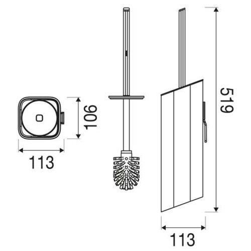 Geesa Shift closetborstelgarnituur met deksel goud geborsteld Geesa Geesa Shift closetborstelgarnituur met deksel goud geborsteld