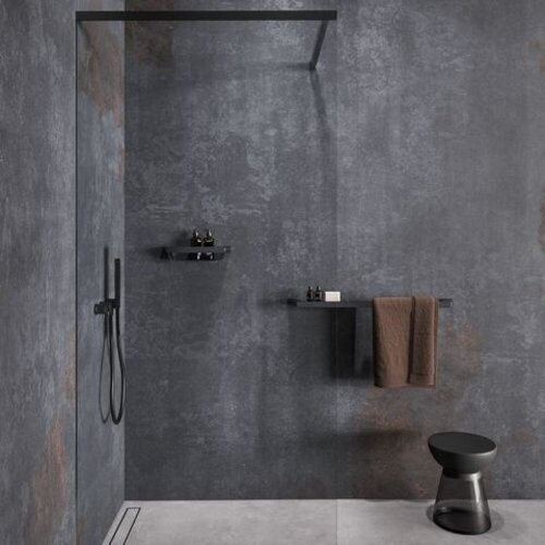 Geesa Shift douchemand brushed metal black Geesa Geesa Shift douchemand brushed metal black