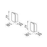 Geesa Shift handdoekhaak medium set a2stuks chroom Geesa Geesa Shift handdoekhaak medium set a2stuks chroom