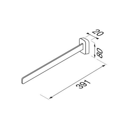 Geesa Shift handdoekrek 1 arm chroom Geesa Geesa Shift handdoekrek 1 arm chroom