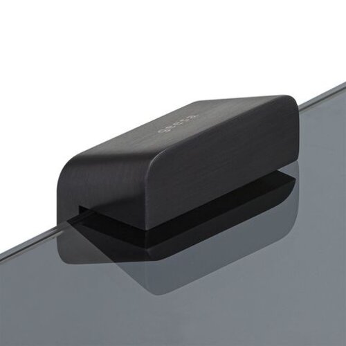 Geesa Shift closetrolhouder dubbel planchet rook brushed metal black Geesa Geesa Shift closetrolhouder dubbel planchet rook brushed metal black