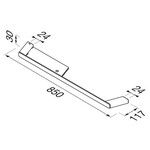 Geesa Shift handdoekrek met planchet helder chroom Geesa Geesa Shift handdoekrek met planchet helder chroom