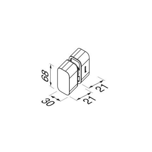 Geesa Shift douchedeurknop dubbelzijdig zwart Geesa Geesa Shift douchedeurknop dubbelzijdig zwart