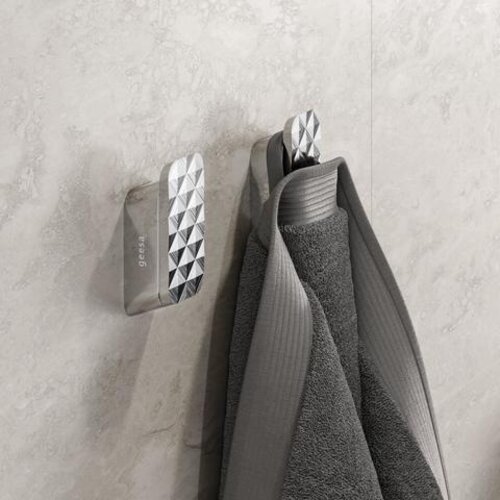 Geesa Shift handdoekhaak medium | Chroom | Diamantvorm Geesa Geesa Shift handdoekhaak medium | Chroom | Diamantvorm