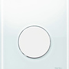 Tece loop urinoir bedieningsplaat glas - zuiver wit, toets wit