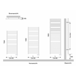 Instamat Calda Elektrische radiator | Wit | 185cm | 60cm Instamat Instamat Calda Elektrische radiator | Wit | 185cm | 60cm