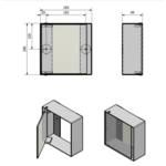Instamat Case wandkabinet 25cm zwart Instamat Instamat Case wandkabinet 25cm zwart