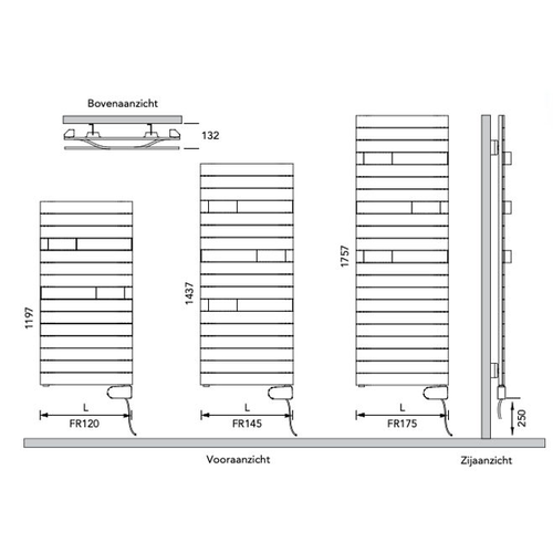 Instamat Freja Elektrische radiator | 140cm | 60cm Instamat Instamat Freja Elektrische radiator | 140cm | 60cm