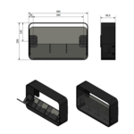 Instamat Nest wandkabinet 40cm zwart Instamat Instamat Nest wandkabinet 40cm zwart