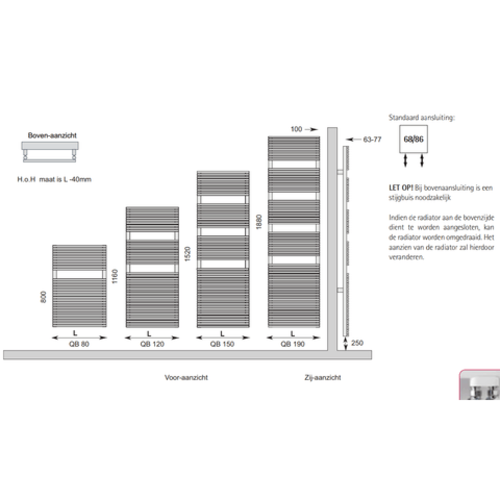 Instamat Quadro Bath badkamerradiator | 116cm | 50cm Instamat Instamat Quadro Bath badkamerradiator | 116cm | 50cm