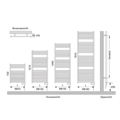 Instamat Robina Elektrische radiator | Wit | 121cm | 60cm Instamat Instamat Robina Elektrische radiator | Wit | 121cm | 60cm