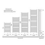 Instamat Rim Elektrische handdoekradiator | Soft zwart | 150cm | 50cm Instamat Instamat Rim Elektrische handdoekradiator | Soft zwart | 150cm | 50cm