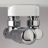 Instamat thermostatische aansluitset chroom | Haaks