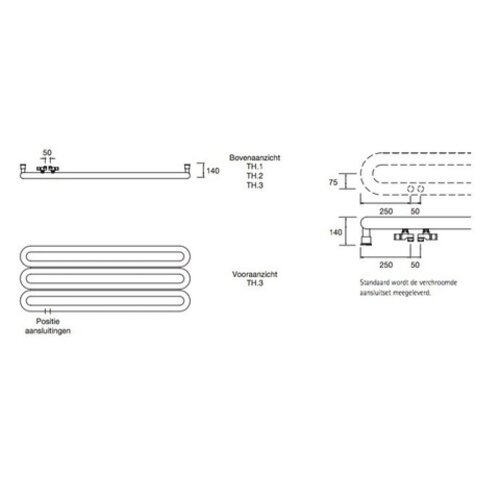 Instamat Tubone H designradiator | 200cm | 67cm Instamat Instamat Tubone H designradiator | 200cm | 67cm