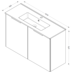 Solidline badkamermeubelset | 100cm | Eiken | Standaard spiegel | Bouwpakket Solidline Solidline badkamermeubelset | 100cm | Eiken | Standaard spiegel | Bouwpakket