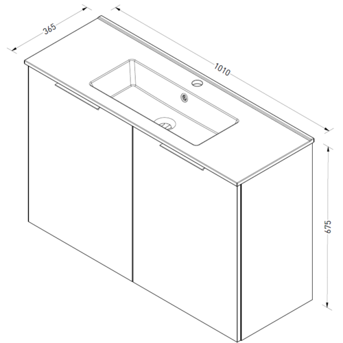 Solidline badkamermeubelset | 100cm | Eiken | Standaard spiegel | Geassembleerd Solidline Solidline badkamermeubelset | 100cm | Eiken | Standaard spiegel | Geassembleerd