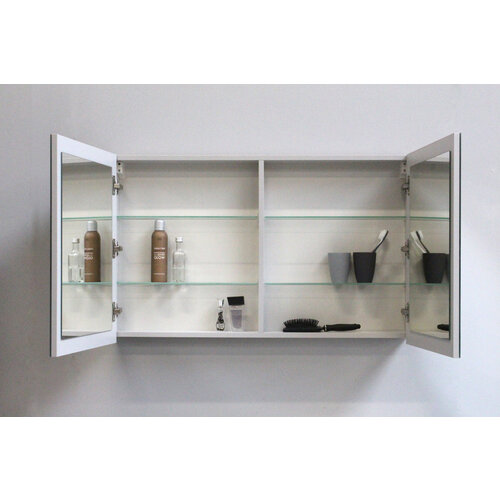 Solidline badkamermeubelset | 100cm | Hoogglans wit | Met spiegelkast | Bouwpakket Solidline Solidline badkamermeubelset | 100cm | Hoogglans wit | Met spiegelkast | Bouwpakket