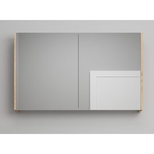 Solidline badkamermeubelset | 100cm | Eiken | Met spiegelkast | Geassembleerd Solidline Solidline badkamermeubelset | 100cm | Eiken | Met spiegelkast | Geassembleerd