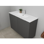 Solidline badkamermeubelset | 100cm | Mat antraciet | Zonder spiegel | Bouwpakket Solidline Solidline badkamermeubelset | 100cm | Mat antraciet | Zonder spiegel | Bouwpakket